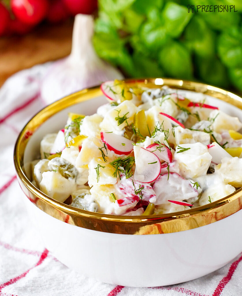 Sałatka z młodych ziemniaków i rzodkiewki