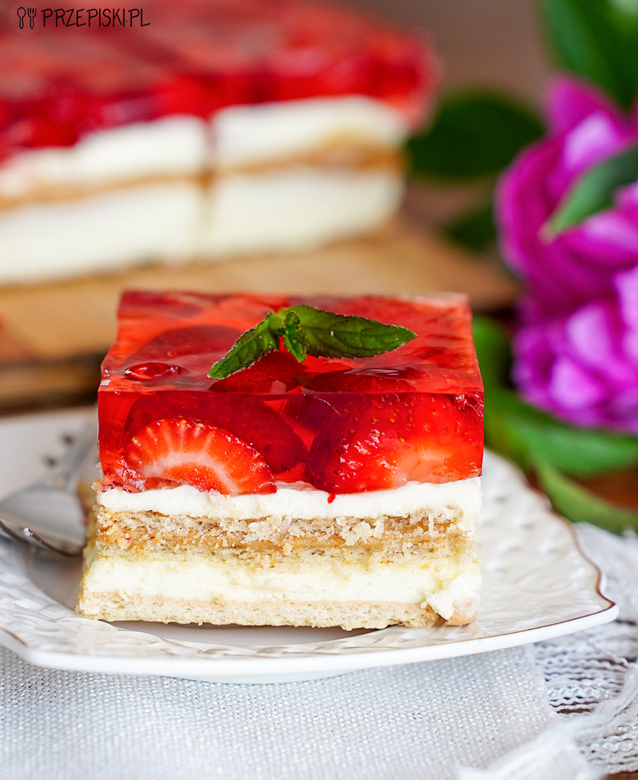 Truskawkowa krówka bez pieczenia