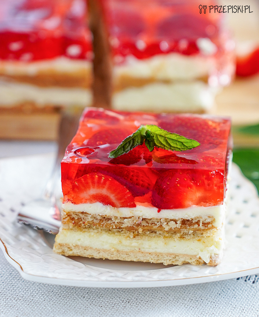 Truskawkowa krówka bez pieczenia
