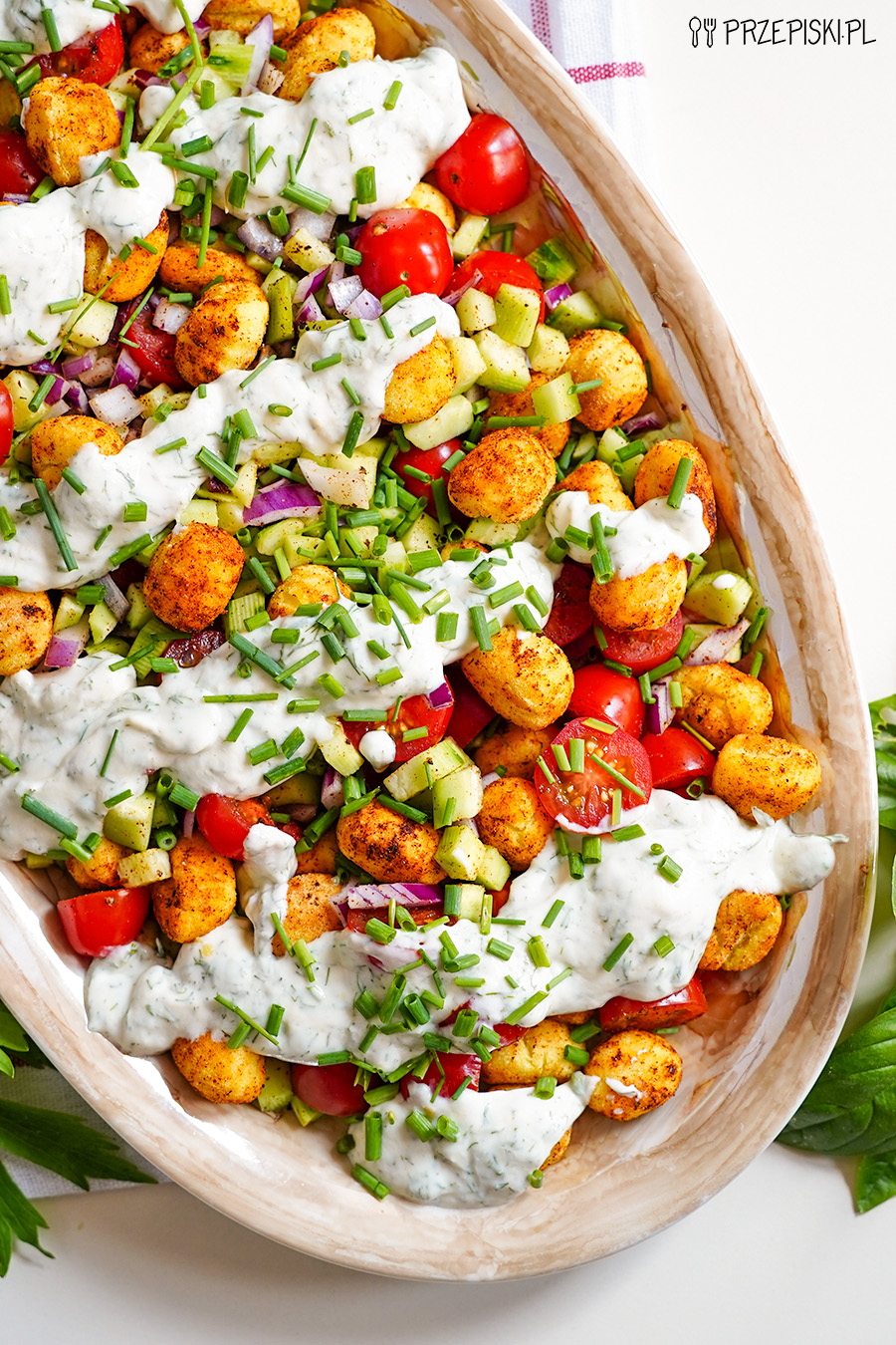 Lekka sałatka z gnocchi