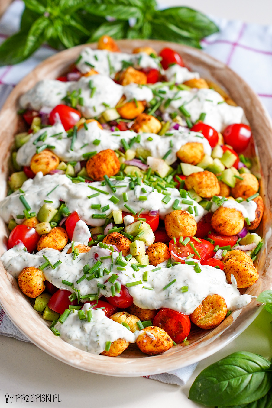 Sałatka z pieczonym gnocchi
