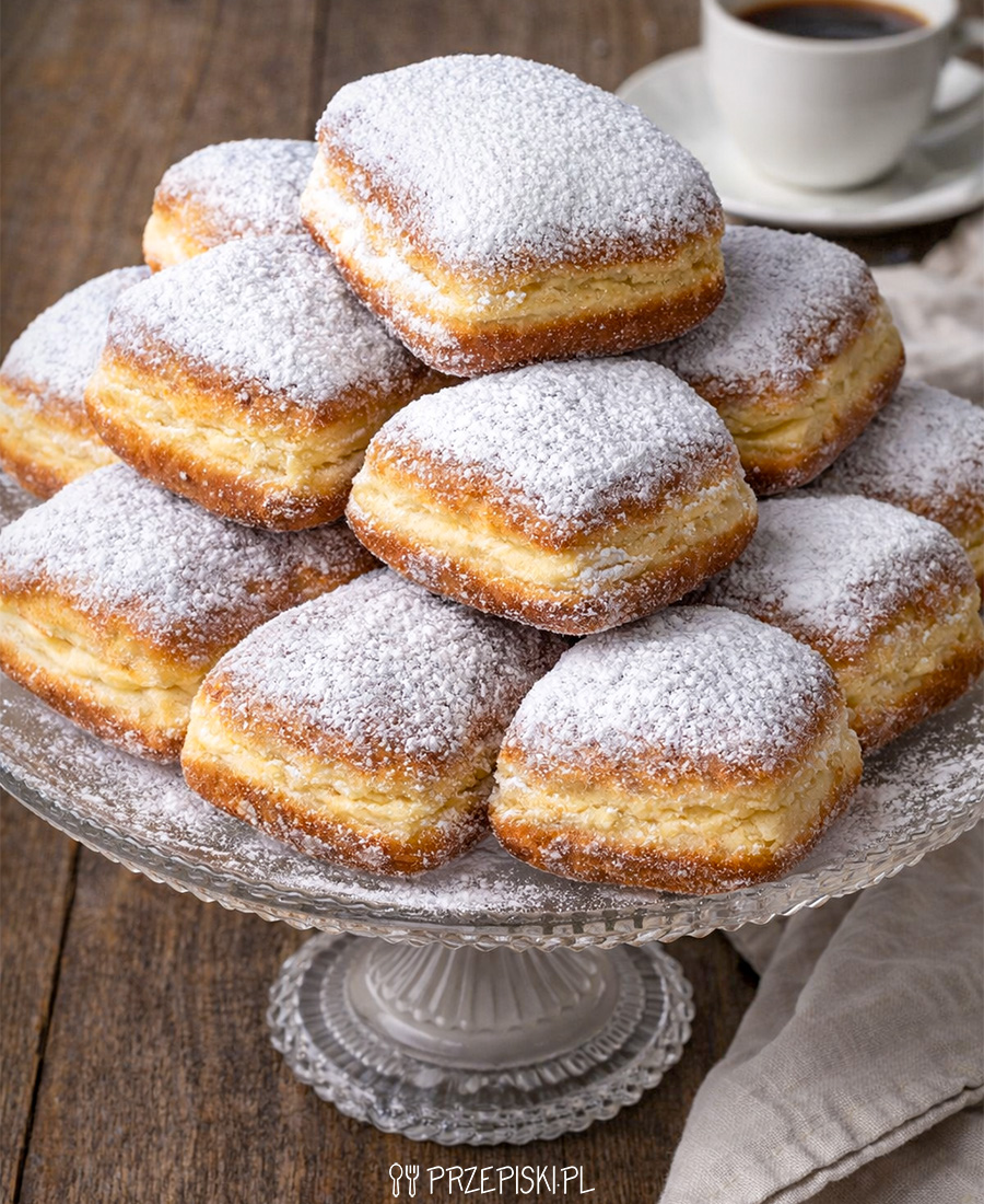 Kwadratowe pączki przepis
