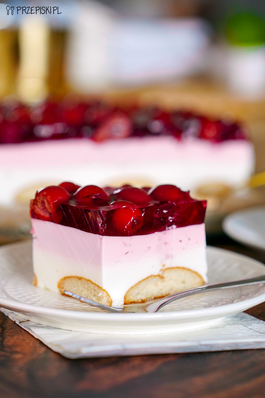 ciasto z wiśniami bez pieczenia