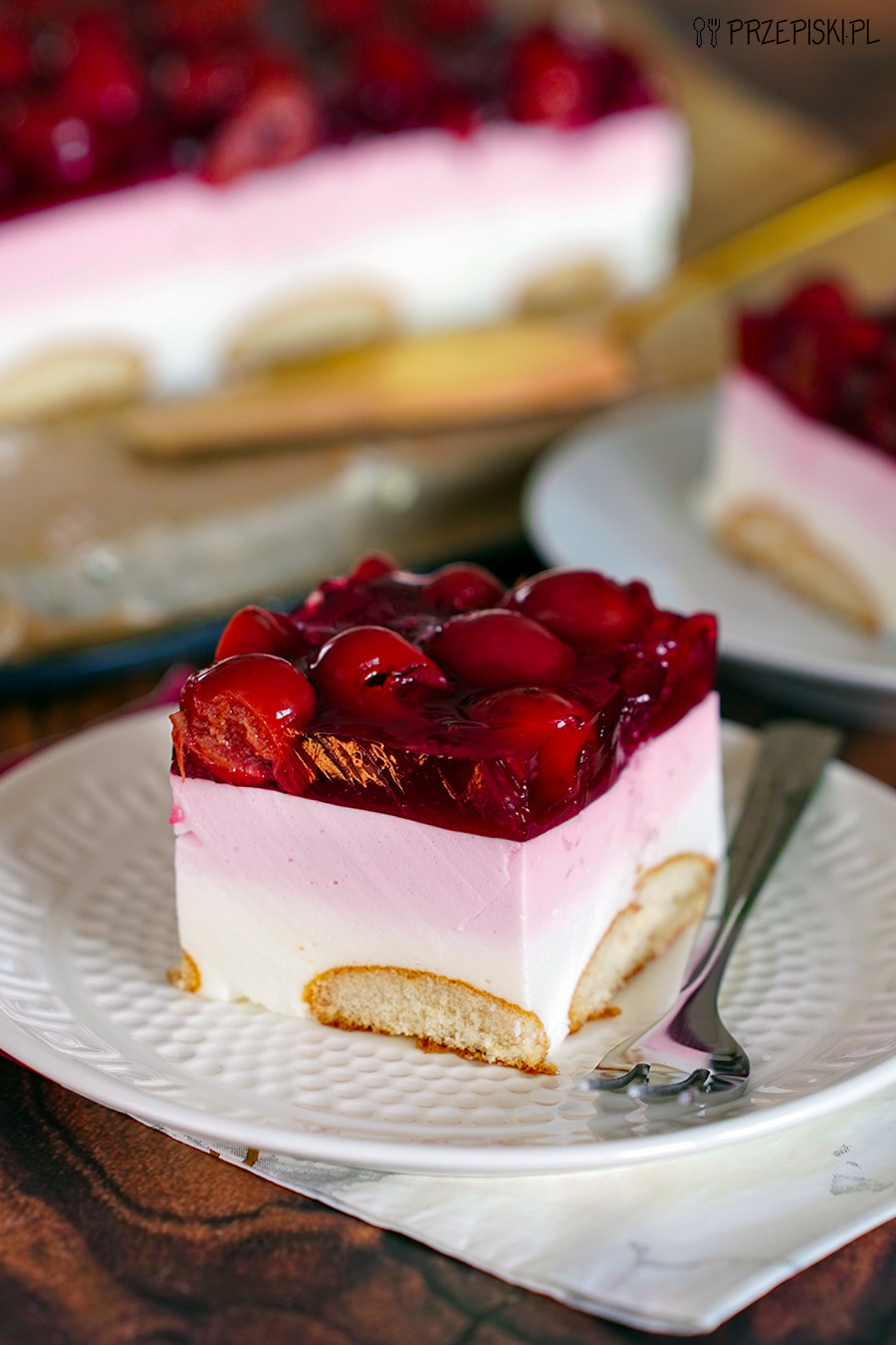 lekkie ciasto z wiśniami